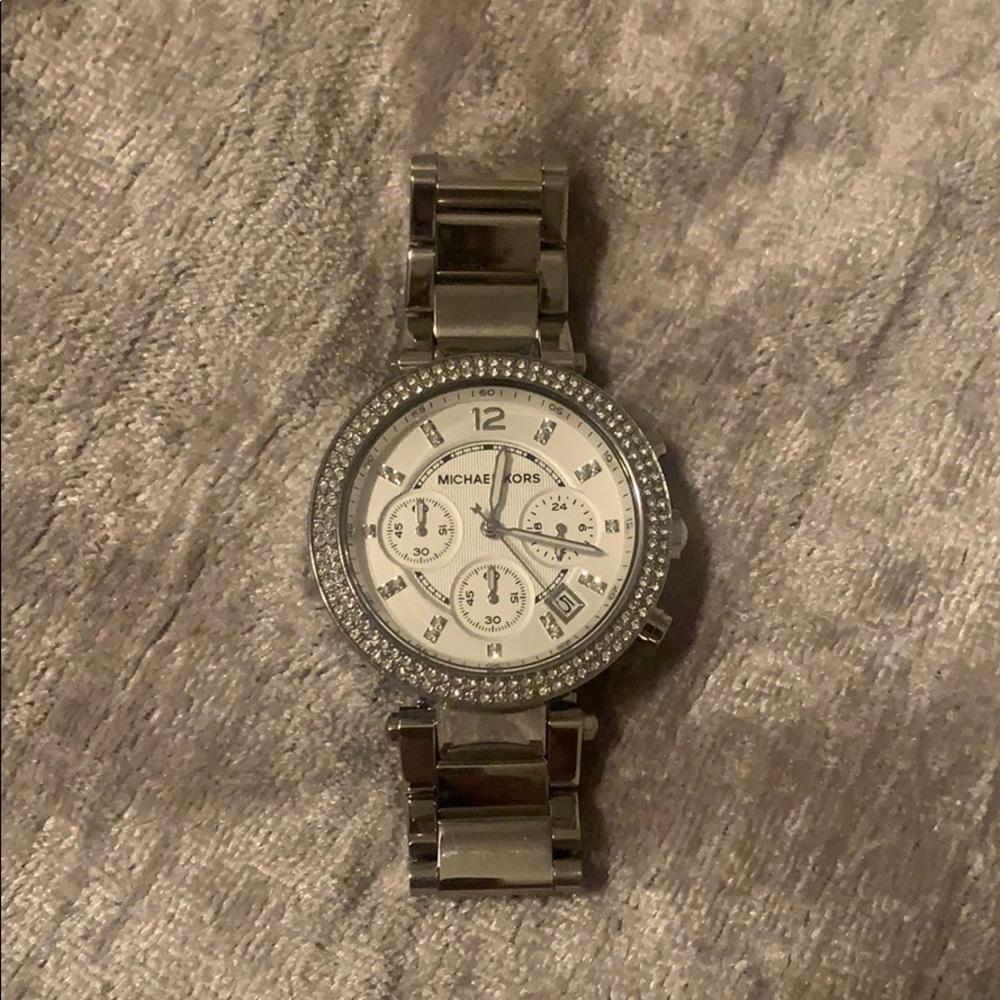 Michael Kors Silver Watch with crystals